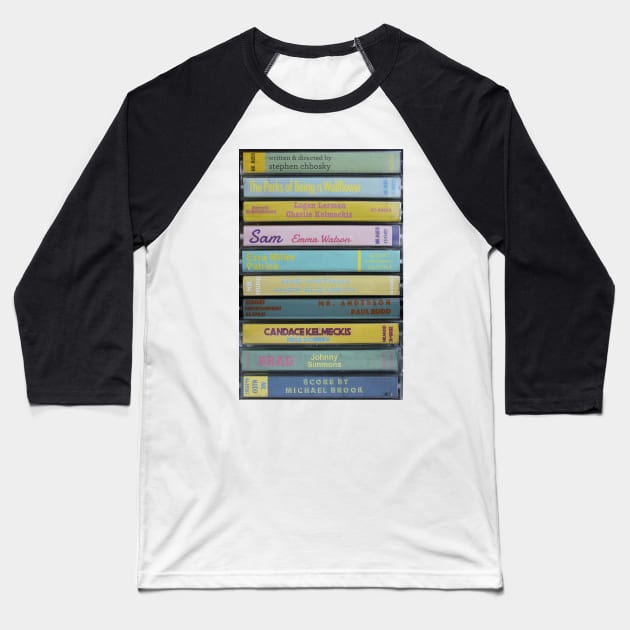 The Perks of Being a Wallflower Cassettes Baseball T-Shirt by JordanBoltonDesign